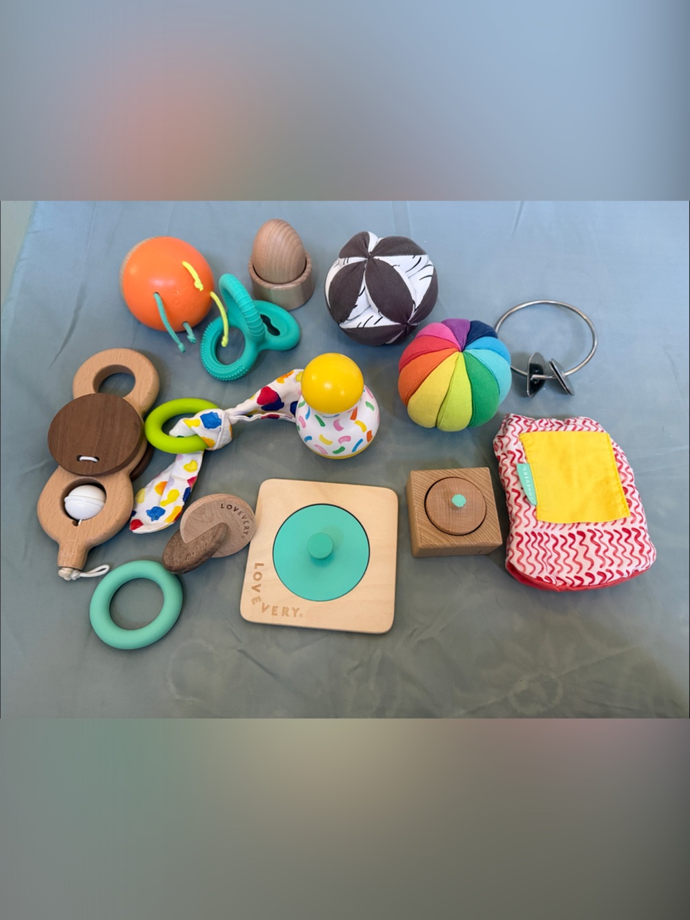Lovevery Baby Sensory Toys - Multicolor Plush & Wood Activity Toys
